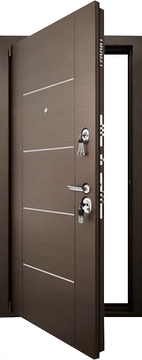 Квартирная металлическая дверь с МДФ (ПВХ с молдингами и RAL белый с зеркалом) Квартирная металлическая дверь с МДФ (ПВХ с молдингами и RAL белый с зеркалом)